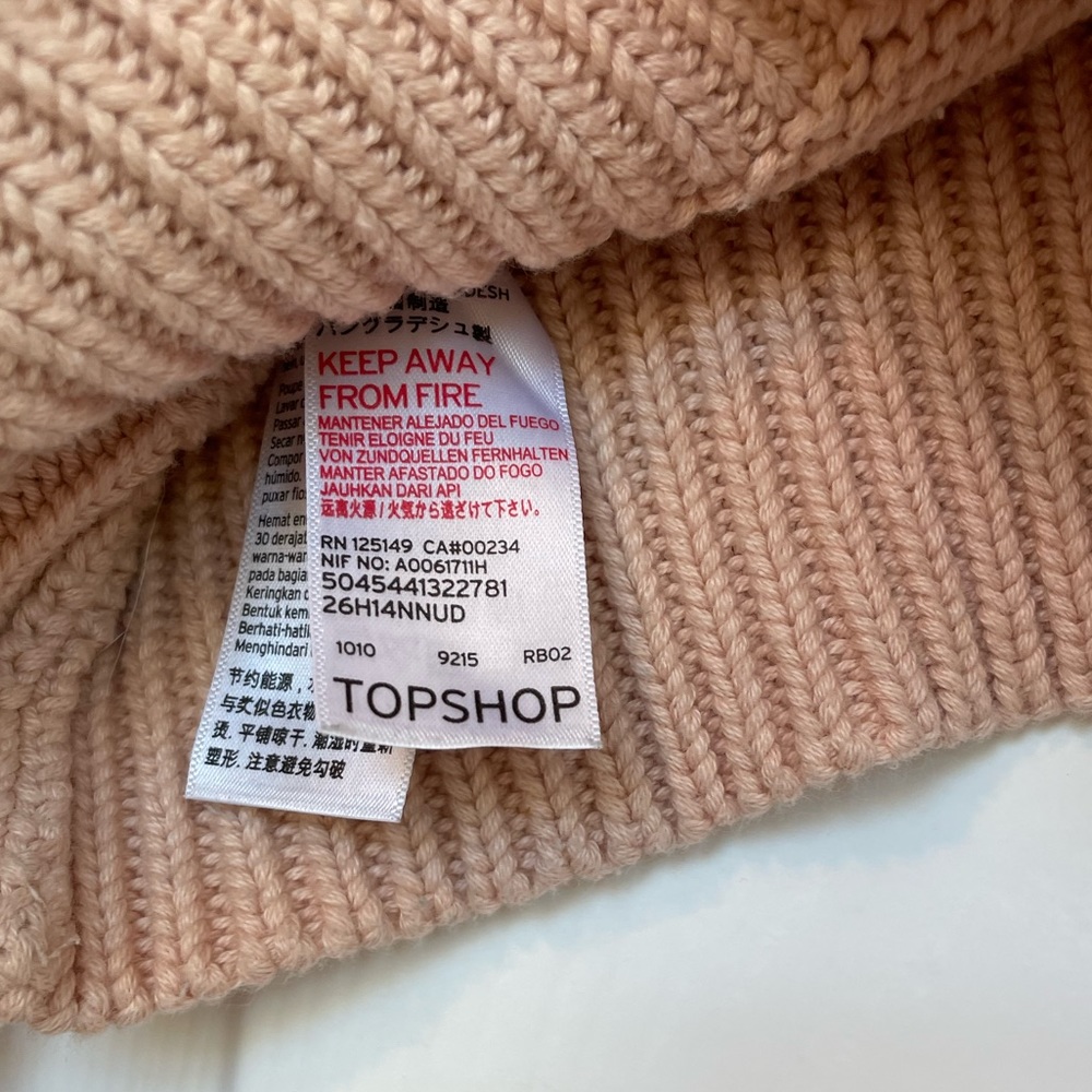 Topshop Light Pink Knit Sweater Size US 4 - Picture 7 of 8